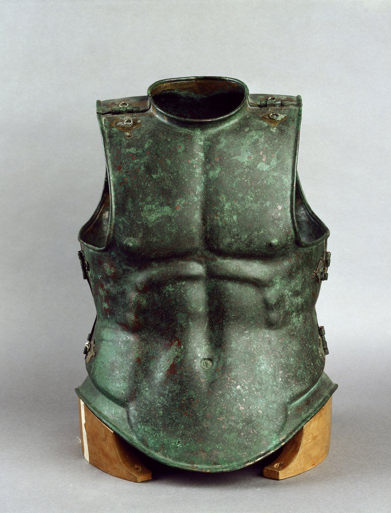 Detail of Bronze Cuirass, in form of a male torso, end 4th century BC by Anonymous