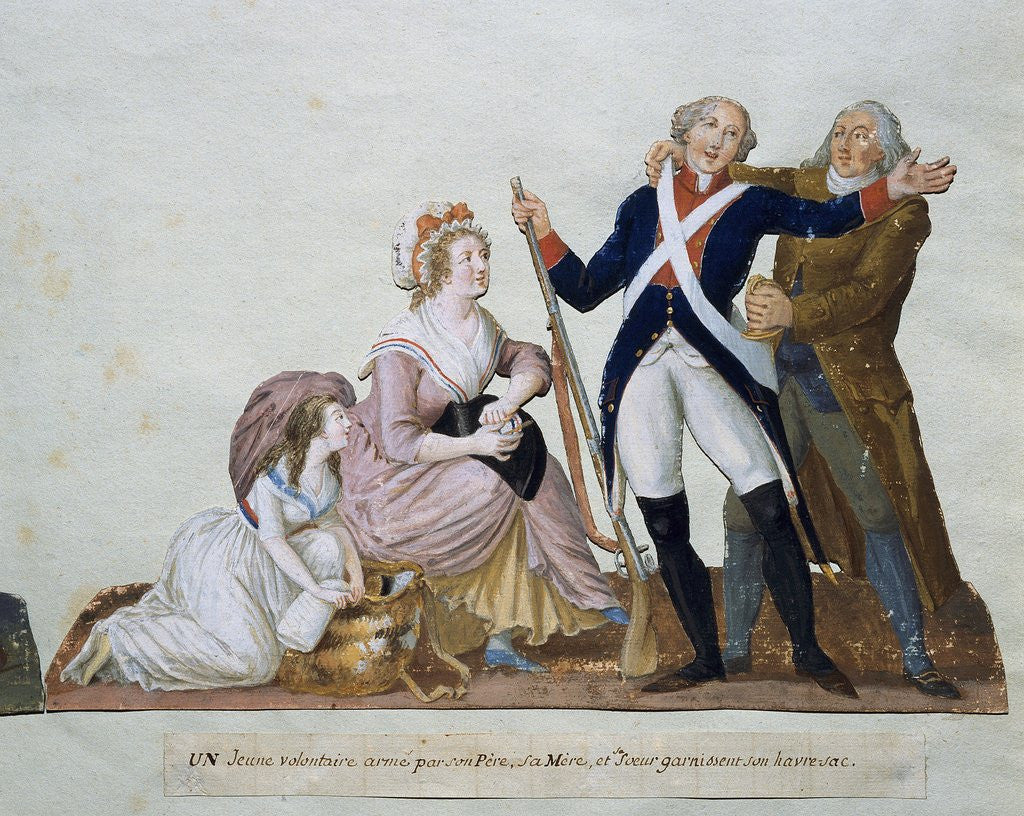 Detail of Departure of an army volunteer by Lesueur brothers
