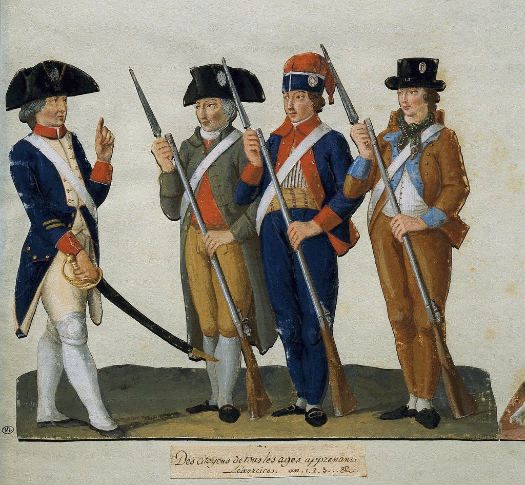 Detail of Citizens In Training by Lesueur brothers