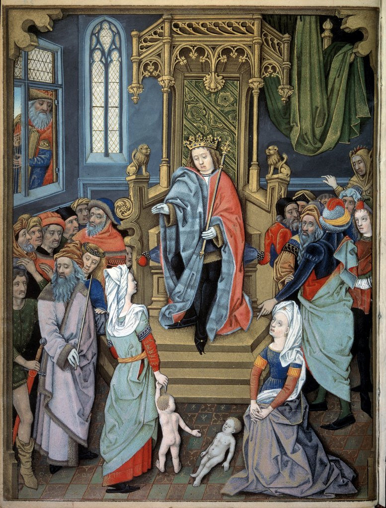 Detail of The Judgment of Solomon by Anonymous