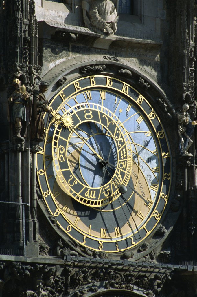 Detail of Old Town Hall Astronomical Clock, Prague, Czech Republic by Anonymous