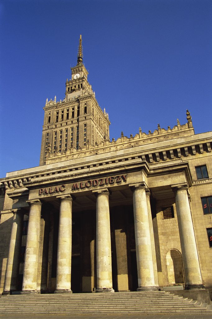 Detail of Palace of Culture and Science, Warsaw, Poland by Corbis