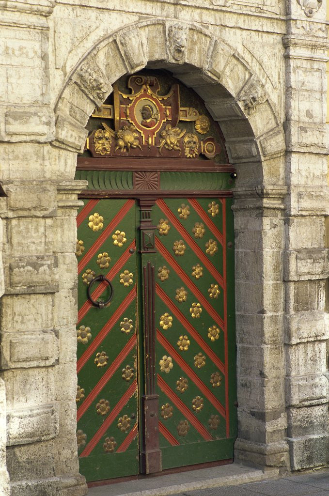 Detail of Brotherhood of Blackheads Fraternity Hall Door, Old Town, Tallinn, Estonia by Anonymous