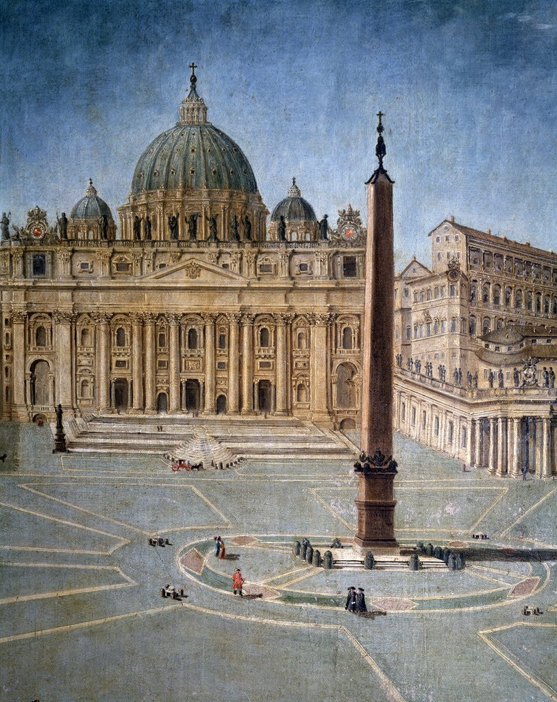 Detail of View of Saint Peter's Square in Rome by Anonymous