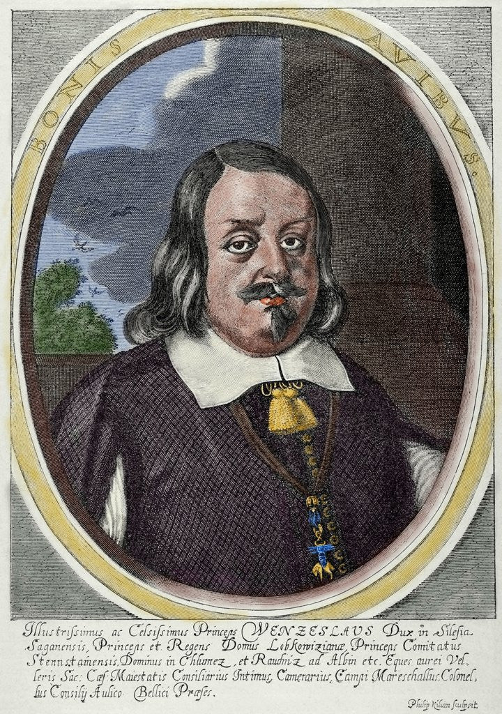 Detail of Prince of Lobkowicz. (1609-1677). Bohemian military and diplomat, and since 1646 Duke os Sagan. Colo by Anonymous