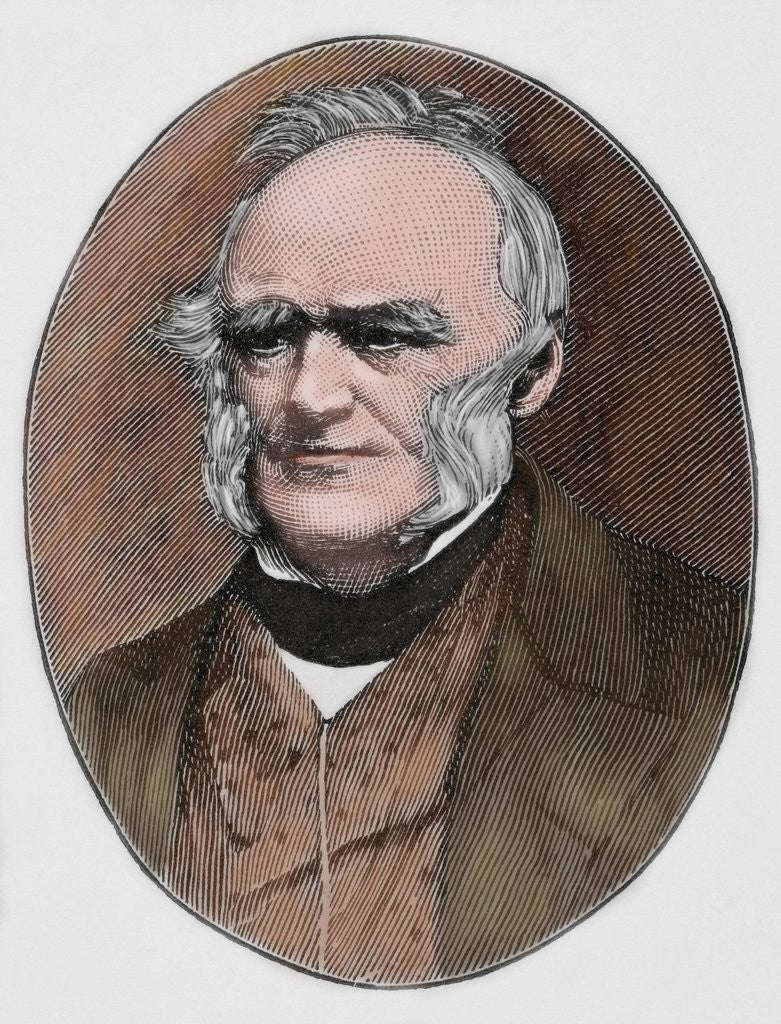 Detail of Charles Lyell (1797-1875). Engraving. Colored. by Corbis