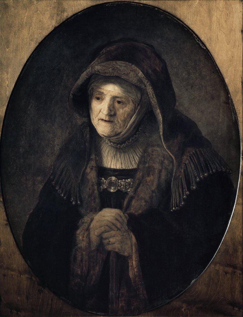 Detail of Portrait of the artist's mother by Anonymous
