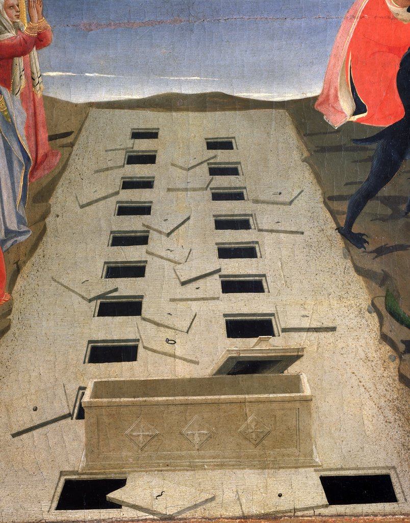Detail of The Last Judgement, detail of the open tombs by Fra Angelico