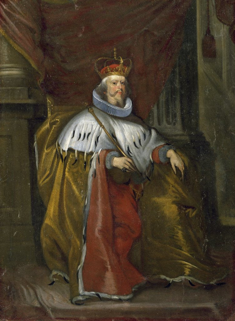 Detail of Portrait of Luca Giustiniani, Doge of Genoa by Cornelis De Wae