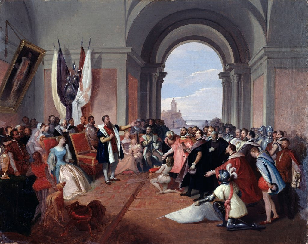 Detail of Andrea Doria refusing offers to take the lordship of Genoa by Corbis
