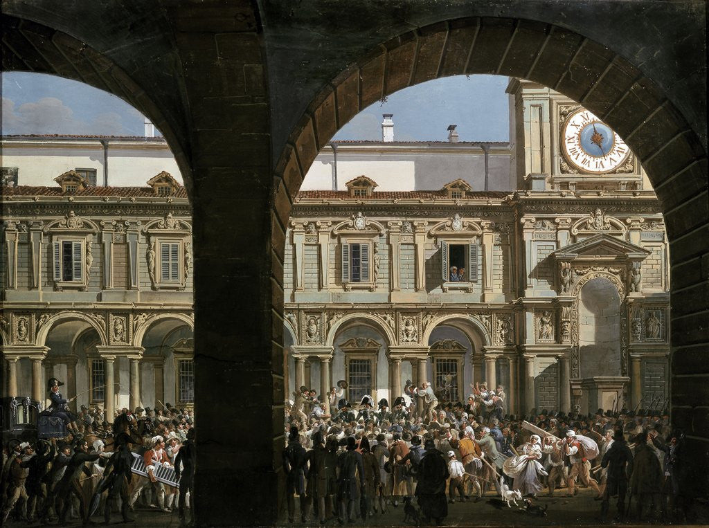 Detail of Domenico Pino speaks to the crowd in Milan, 1814 by Anonymous