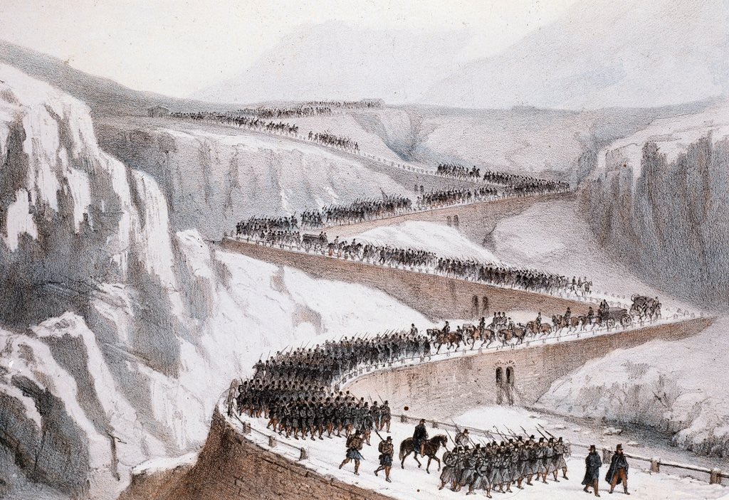 Detail of The passage of Moncenisio by the French army,1859 by Anonymous