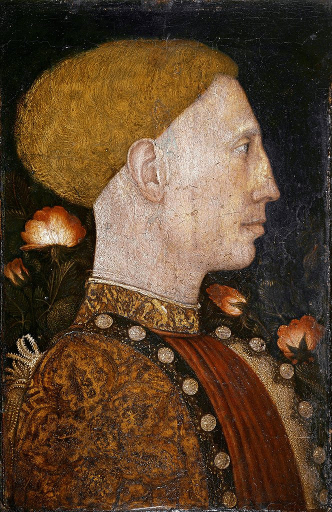 Detail of Portrait of Leonello d'Este by Pisanello