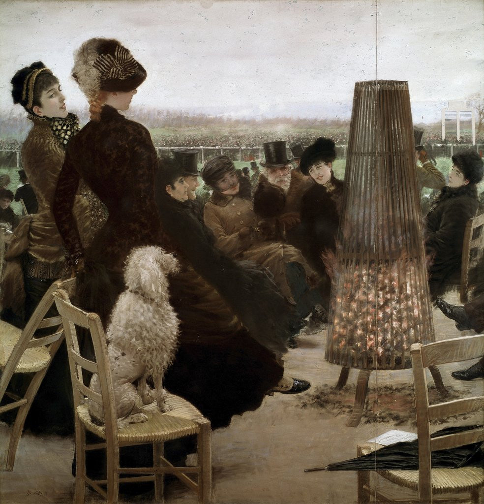 Detail of The Bois de Boulogne Races by Giuseppe De Nittis