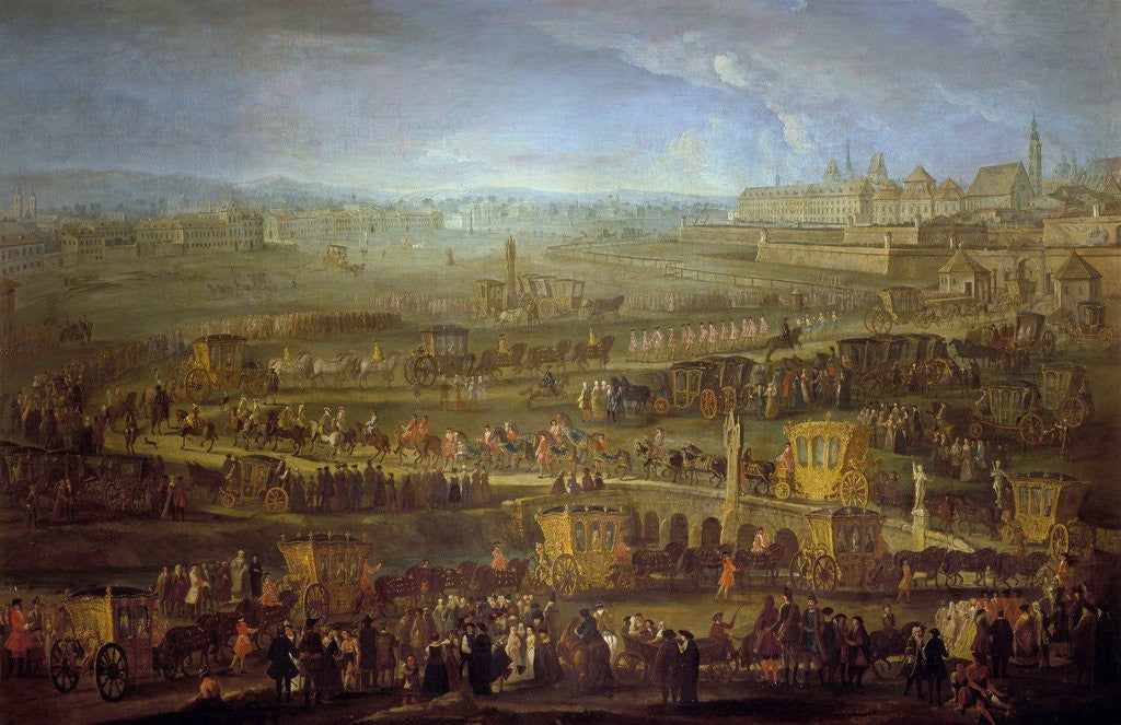 Detail of The cortege of the duc de Levis Mirepoix in Vienna, 12/10/1738 by Anonymous