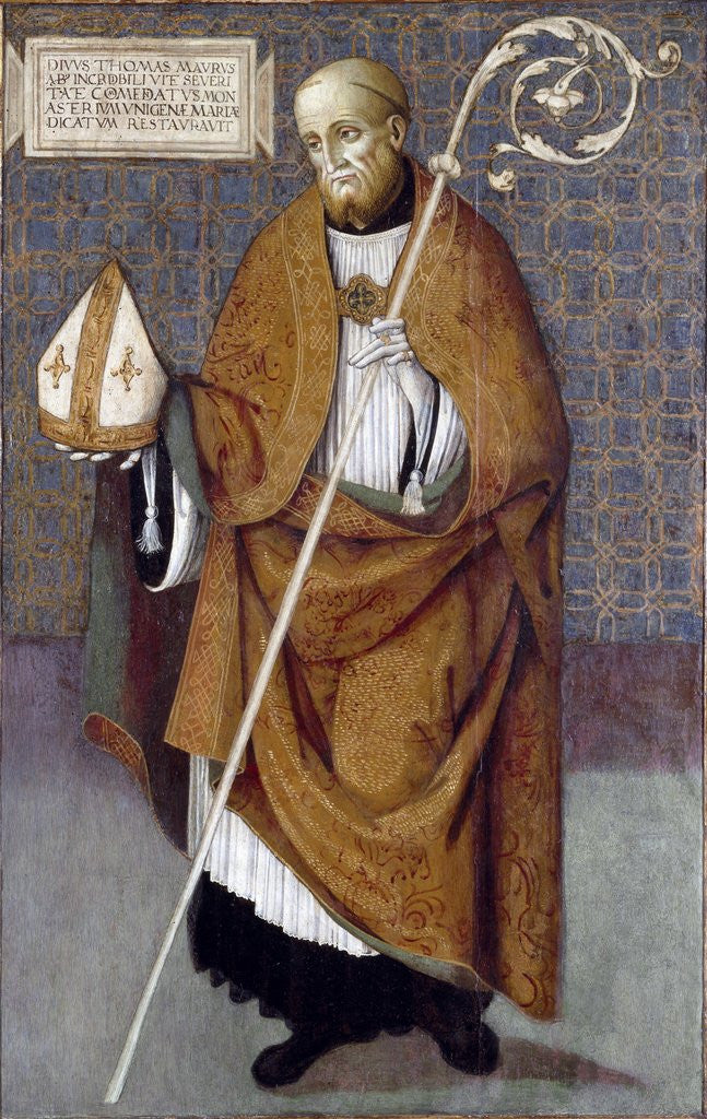 Detail of Portrait of the abbot Thomas of Maurienne by Cola dell' Amatri