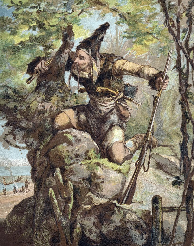 Detail of The Life and Adventures of Robinson Crusoe by Defoe by Corbis