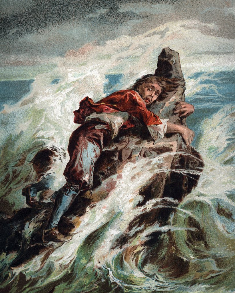 Detail of The Life and Adventures of Robinson Crusoe by Defoe by Anonymous
