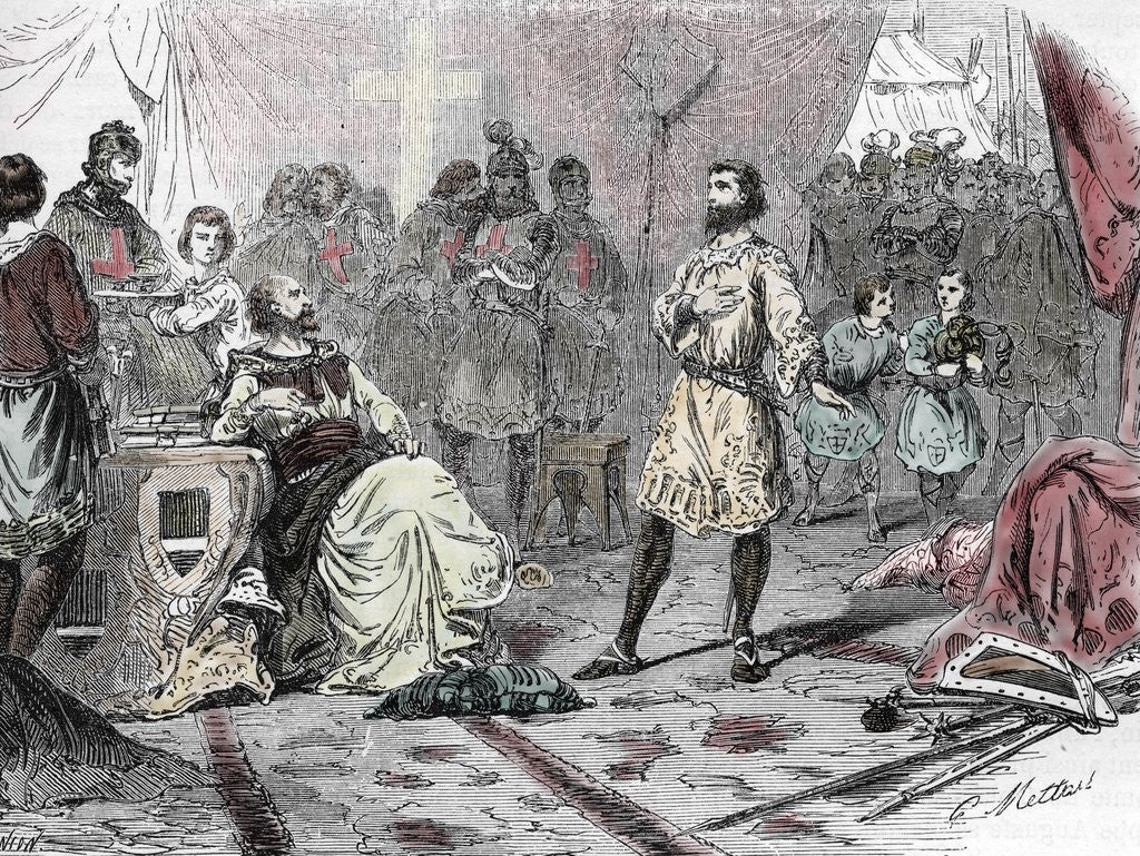 Detail of Arrest of Raymond-Roger Trencavel by army of pope Innocent III, 1209 by Anonymous