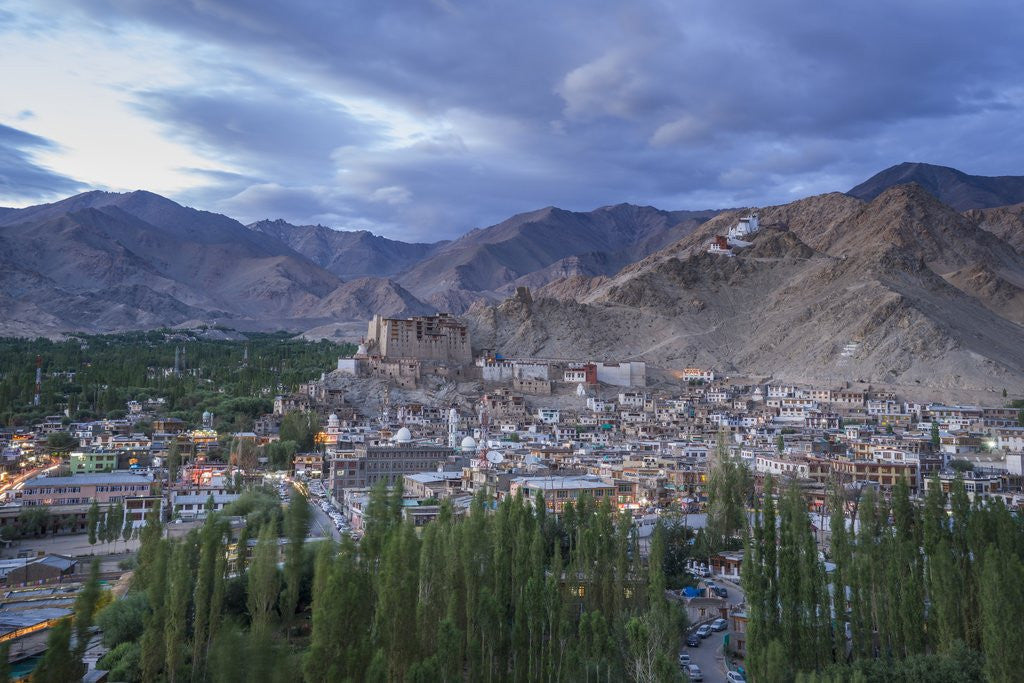 Detail of View of the town from a small hill near main bazaar by Anonymous