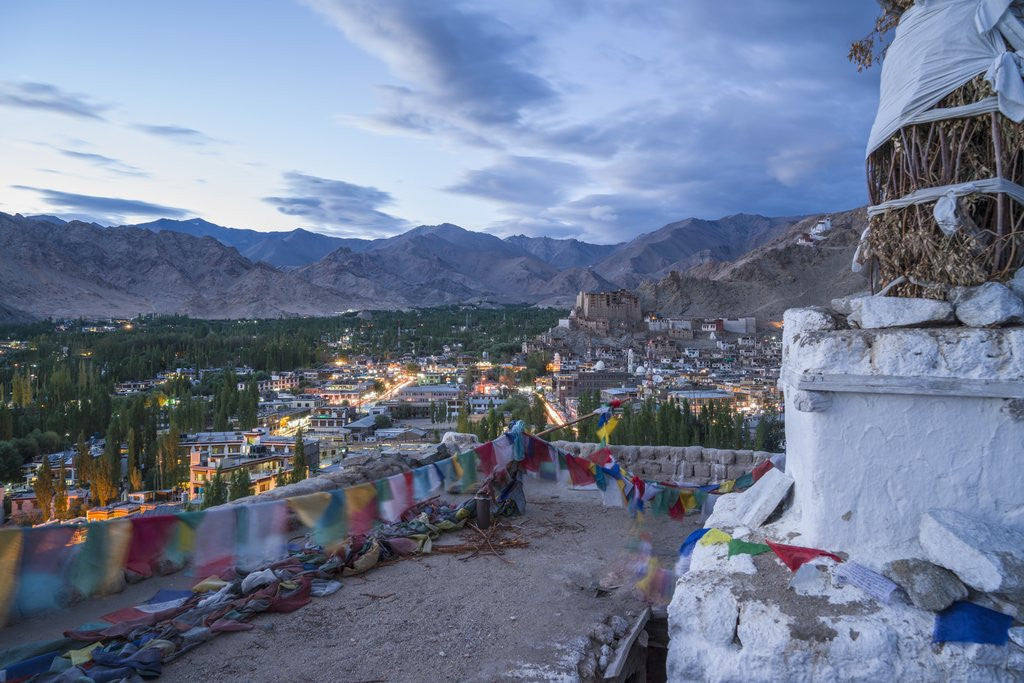Detail of View of the town from a small hill near main bazaar by Anonymous