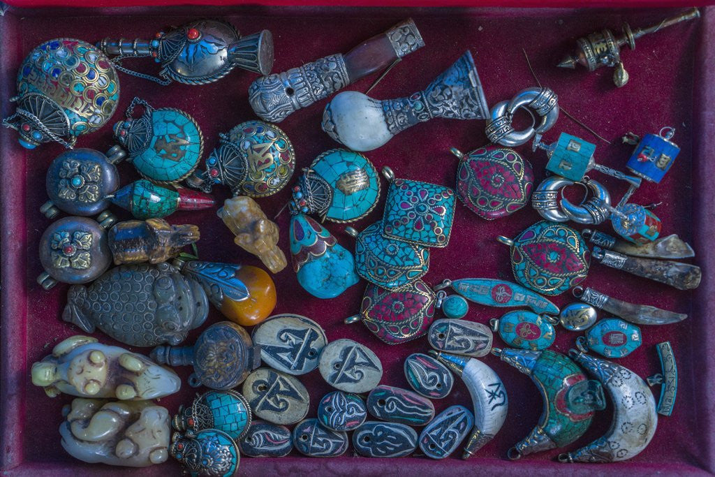 Detail of Alchi, souvenir market near the Monastery by Anonymous
