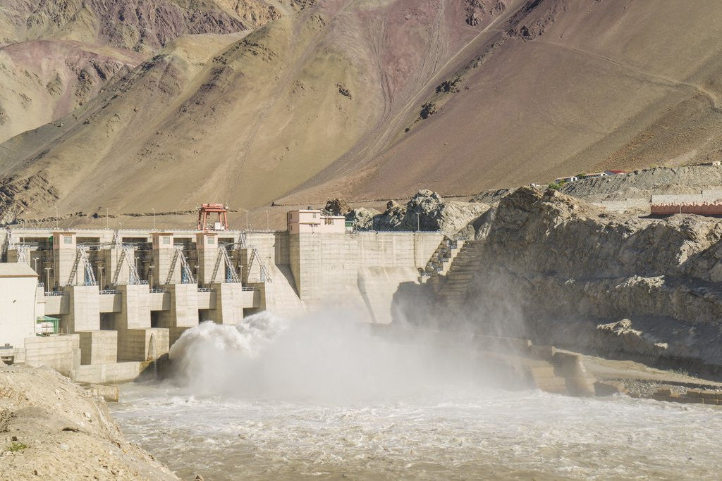 Detail of Alchi, the Dam along Indus River by Anonymous