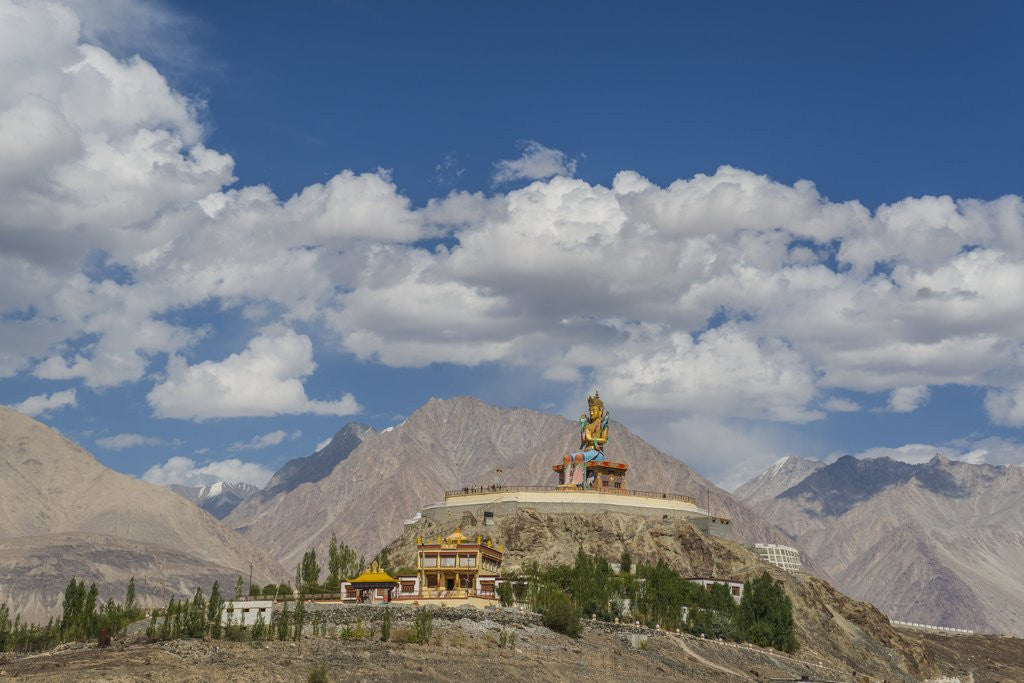 Detail of Diskit Monastery, the giant Buddha by Anonymous