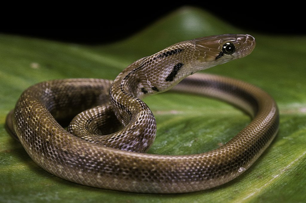 Detail of Elaphe helena (trinket snake) by Corbis
