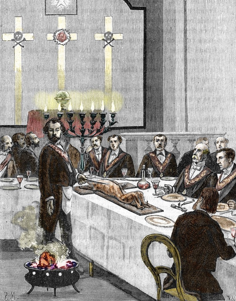 Detail of Rosicrucian ceremony by Anonymous