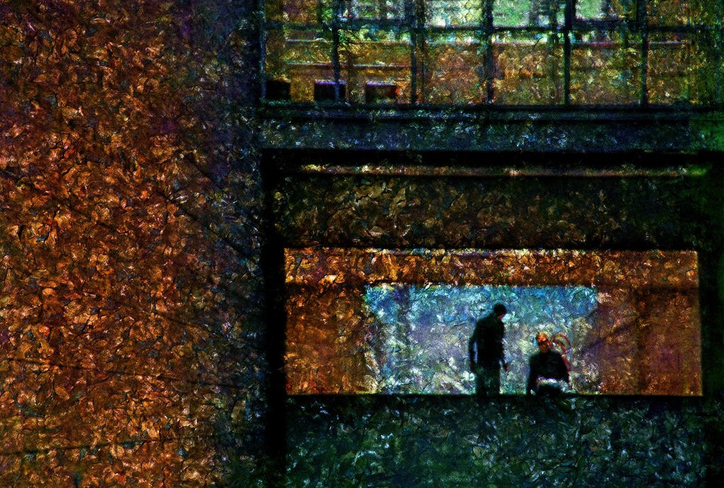 Detail of Building and Silhouettes by Anonymous