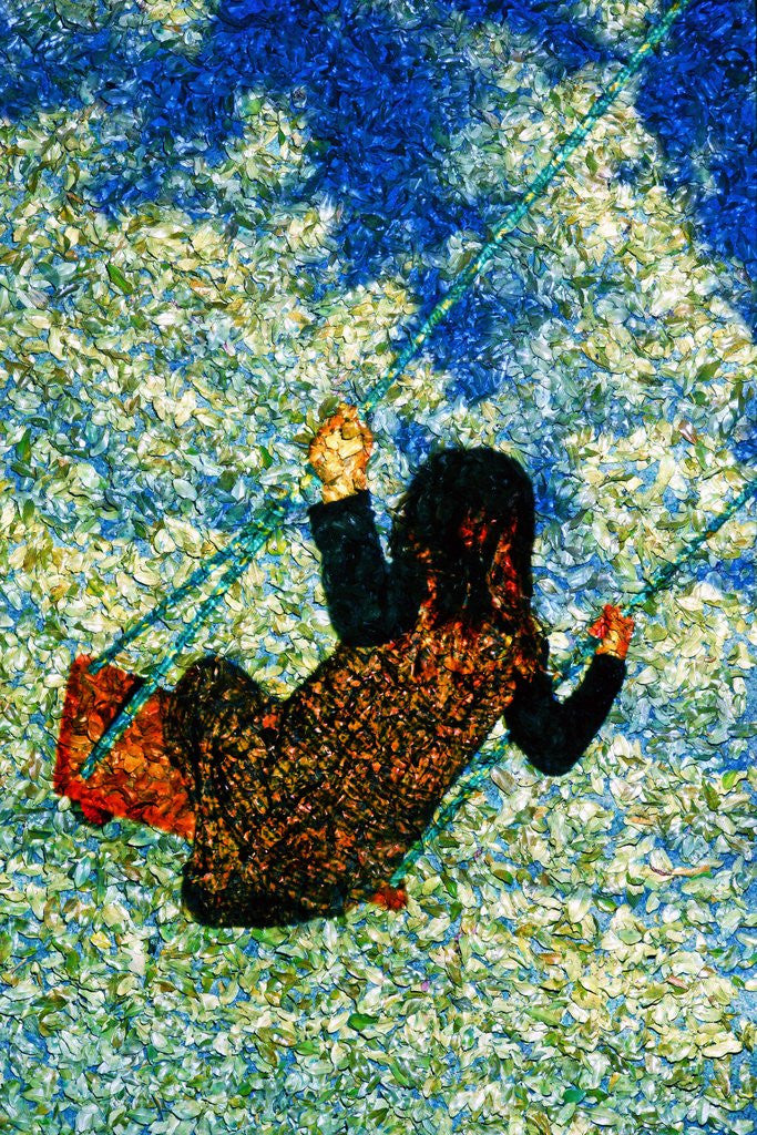 Detail of Girl and Sky by Anonymous