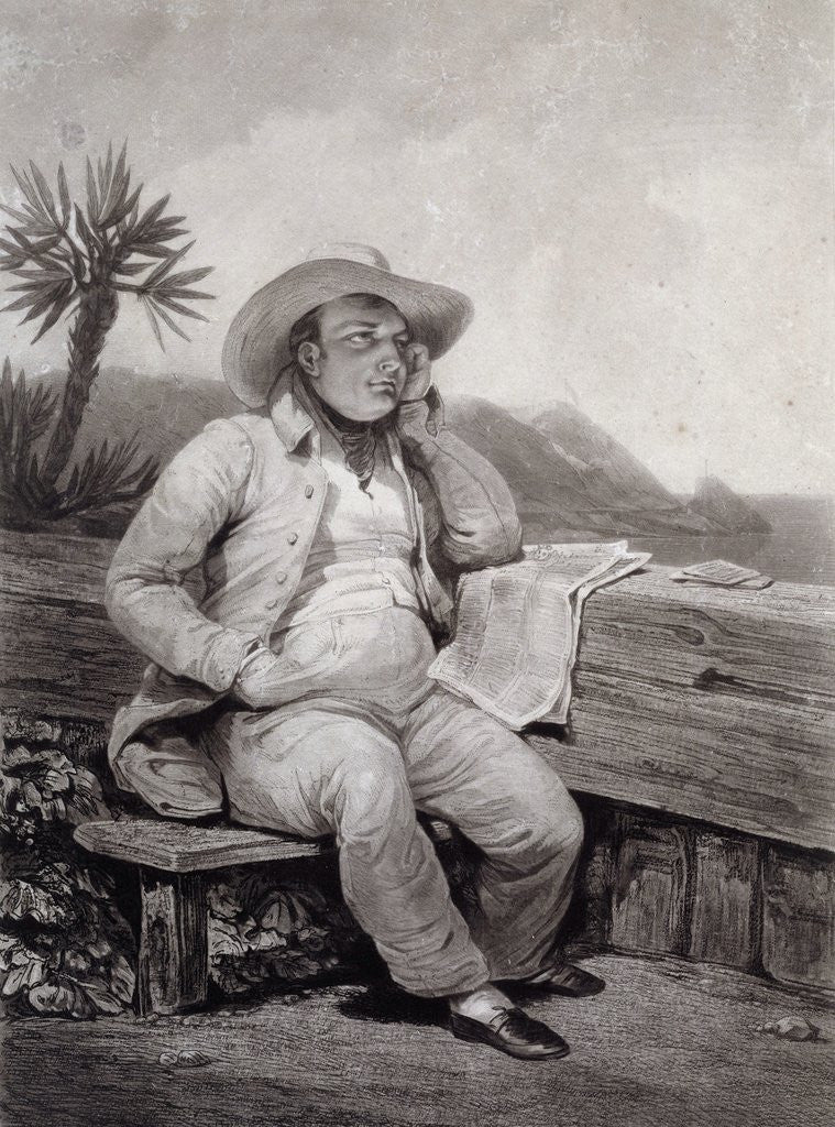 Detail of Portrait of Napoleon I in St Helena by Samuel William Reynolds