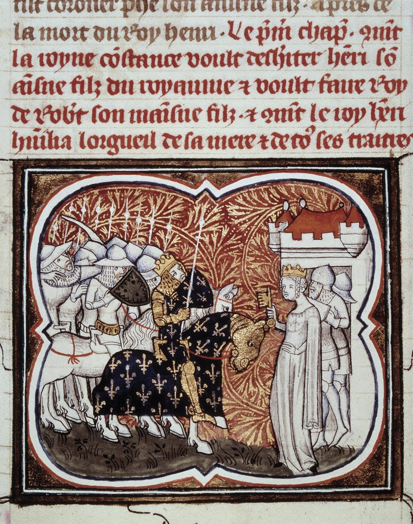 Detail of Constance of Arles surrendering to his son king Henry I of France by Anonymous