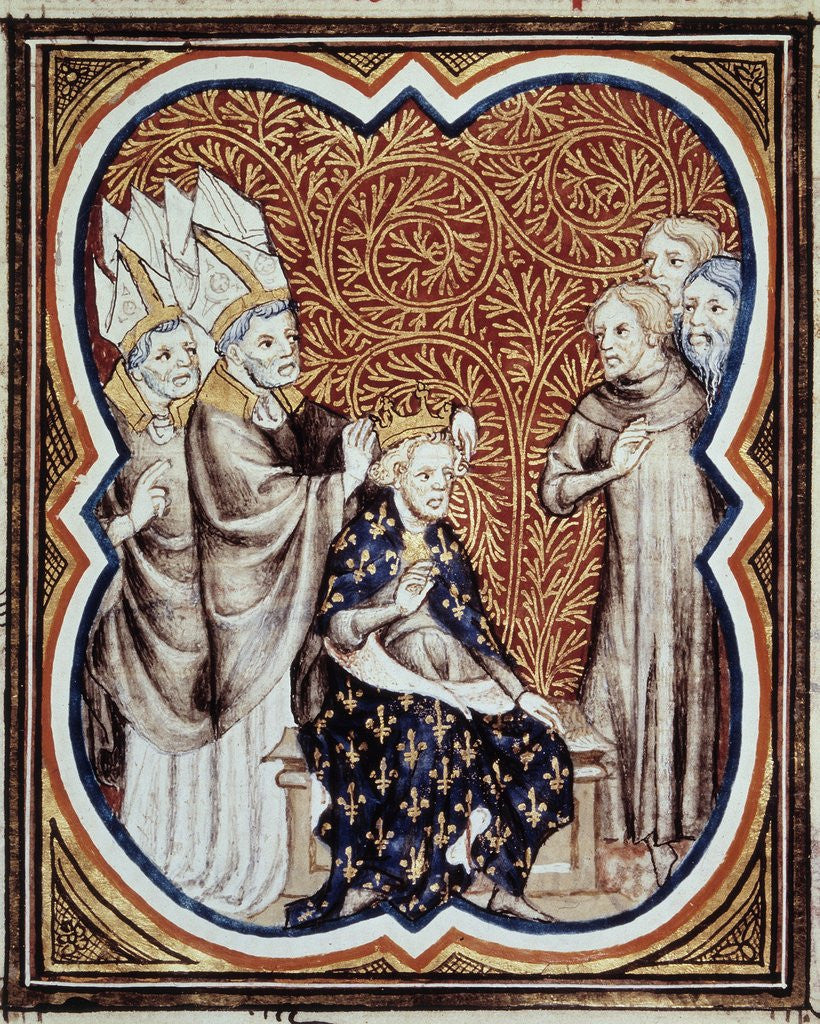 Detail of The coronation of King Louis VI the Fat by Jean Fouquet