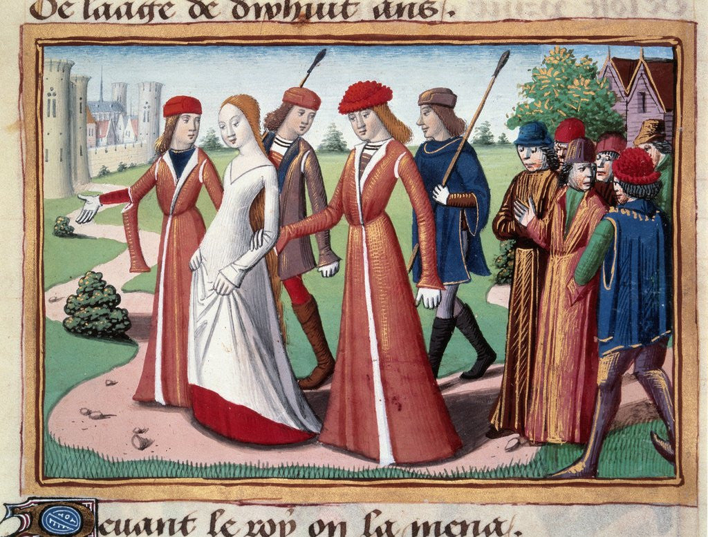 Detail of Joan of Arc arriving at Chinon to meet Charles VII - 15th cent. by Anonymous