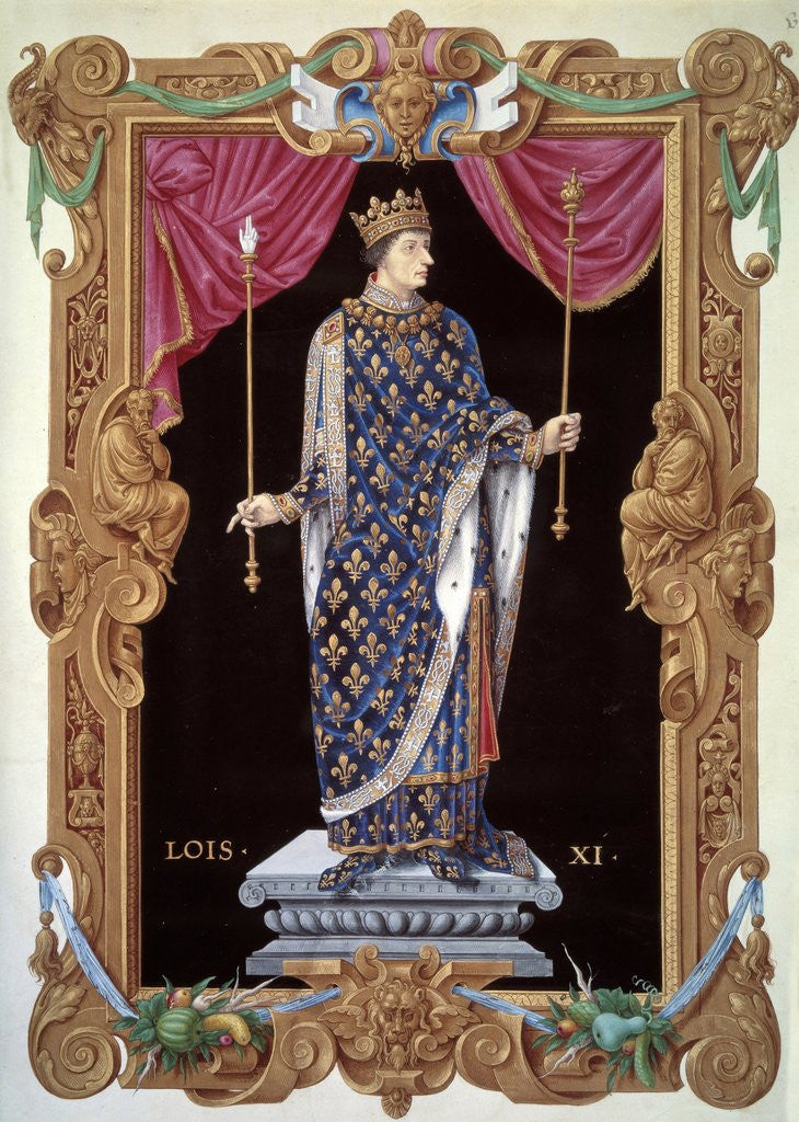 Detail of Portrait of Louis XI by Jean du Tillet