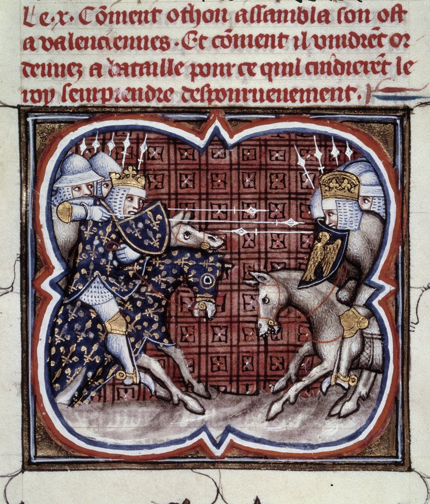 Detail of The battle of Bouvines, 1214 by Jean Fouquet