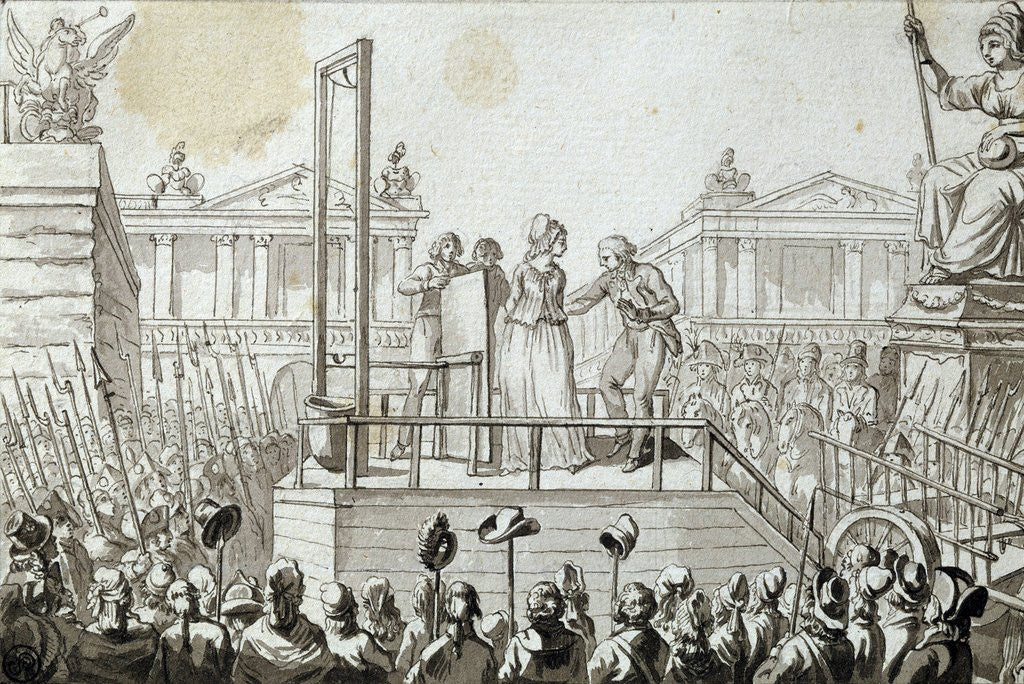 Detail of Queen Marie Antoinette to the scaffold, 1793 by Anonymous