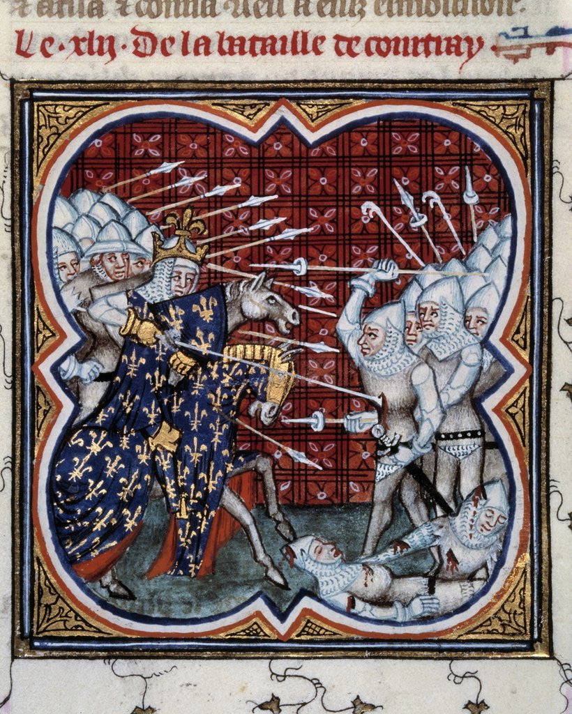 Detail of Battle of Courtrai or the Battle of the Golden Spurs, 1302 by Anonymous