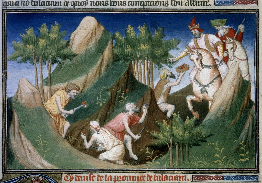 Detail of Men extracting rubies from the Sighinan Mountain (Persia) by Anonymous