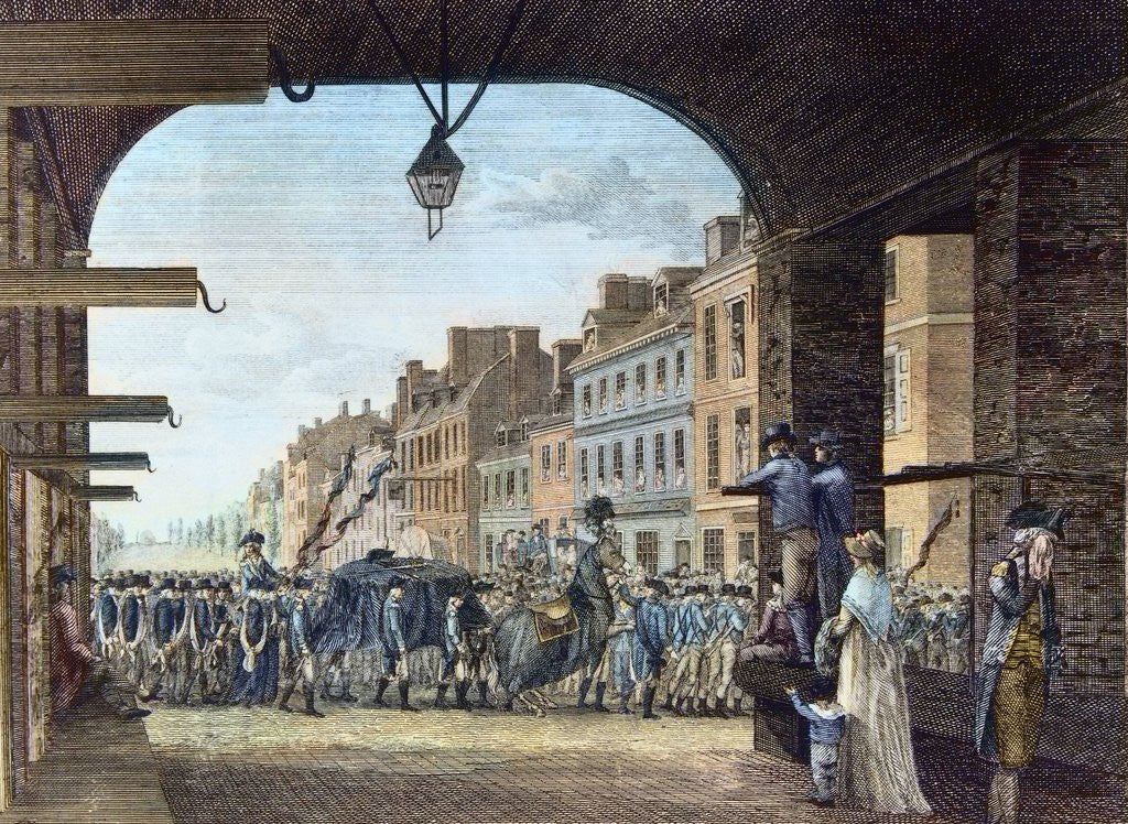 Detail of The funeral procession of George Washington by Anonymous