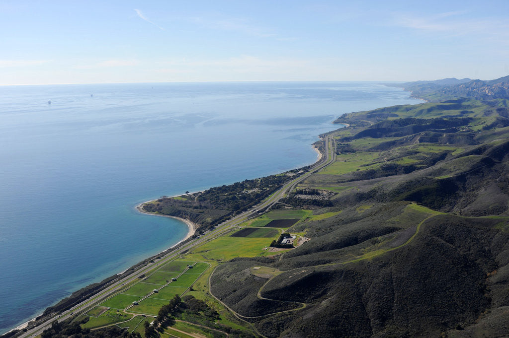 Detail of Aerial view of the Pacific Coast Highway in Capitan, California by Anonymous