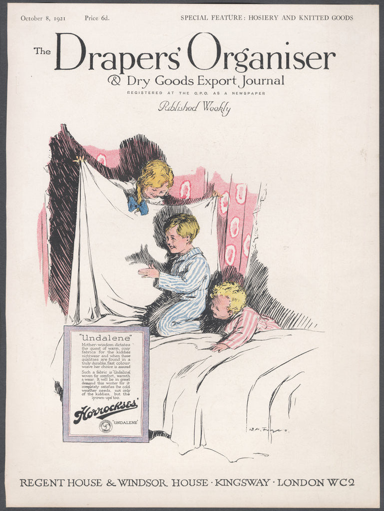 Detail of Draper's Organiser Magazine, 1921. Artist: Wilfred Fryer by Anonymous