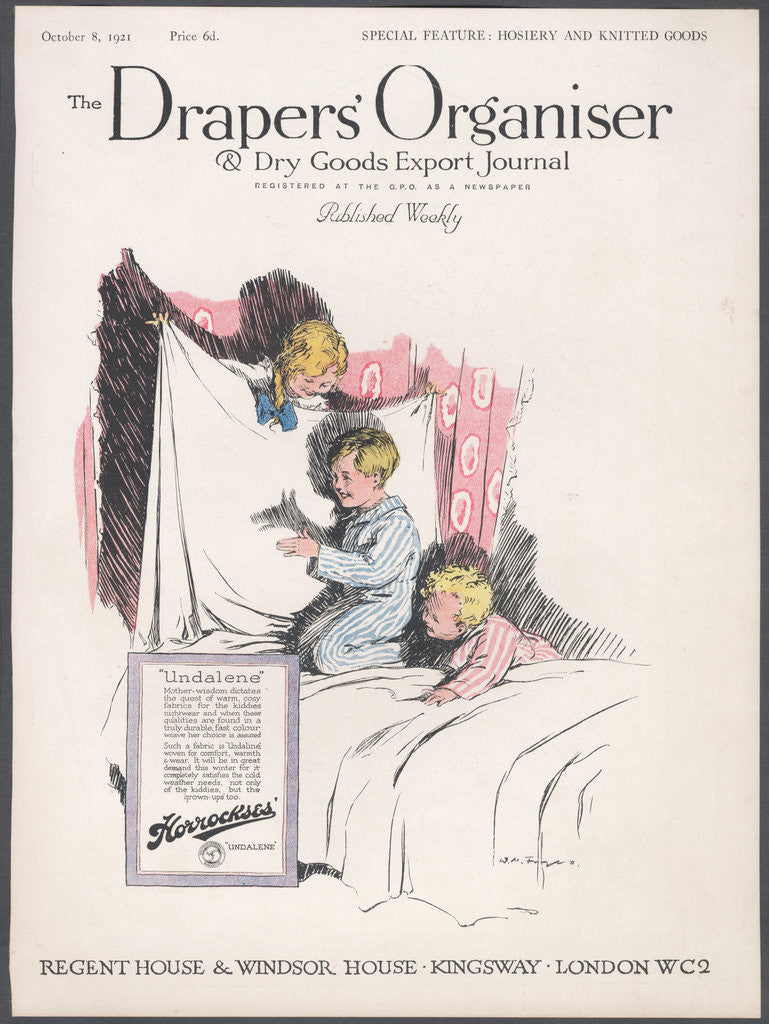 Detail of Draper's Organiser Magazine, 1921. Artist: Wilfred Fryer by Corbis