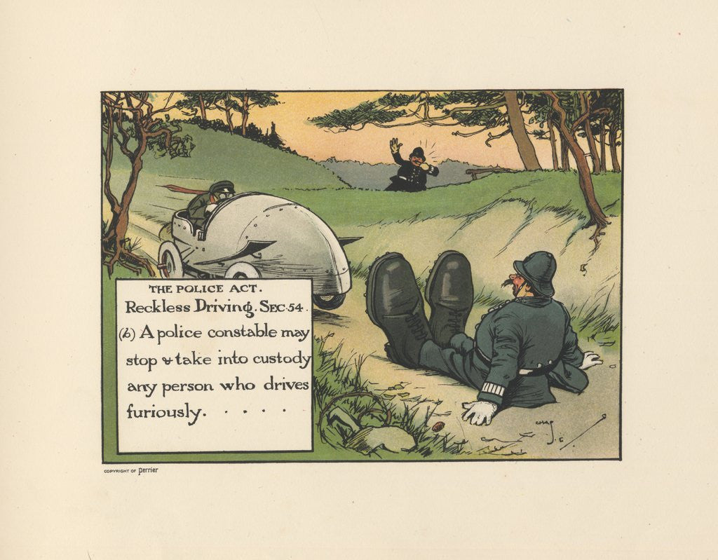Detail of Motoritis, or other interpretations of the Motor Act. The Police Act. Reckless Driving sect. 54, 190 by Anonymous