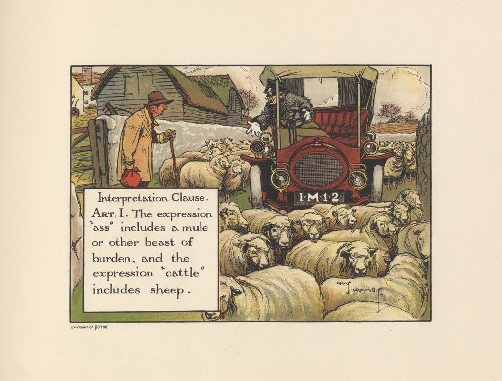 Detail of Motoritis, or other interpretations of the Motor Act. Interpretation Clause Article 1, 1906. by Anonymous