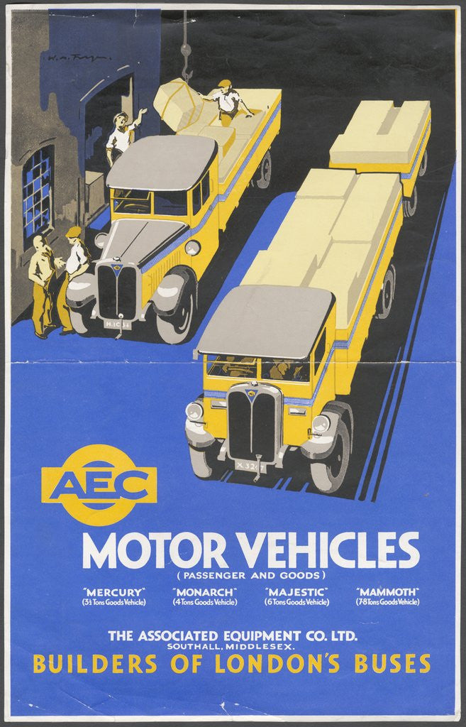Detail of AEC Motoring engineering, 1950s. Artist: Wilfred Fryer by Anonymous