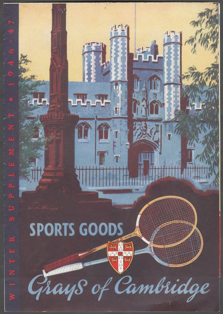 Detail of Gray's of Cambridge Sports equipment, 1946. Artist: Wilfred Fryer by Corbis