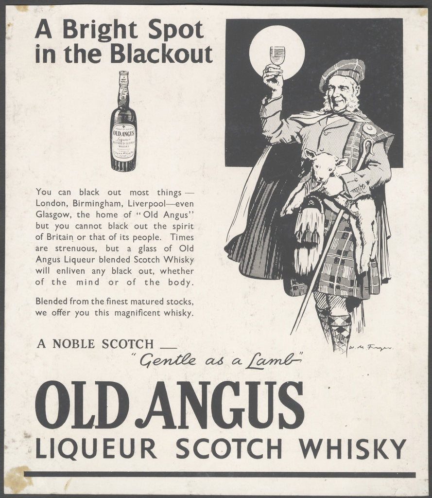 Detail of Old Angus Liqueur Scotch Whisky, 1920s. by Anonymous